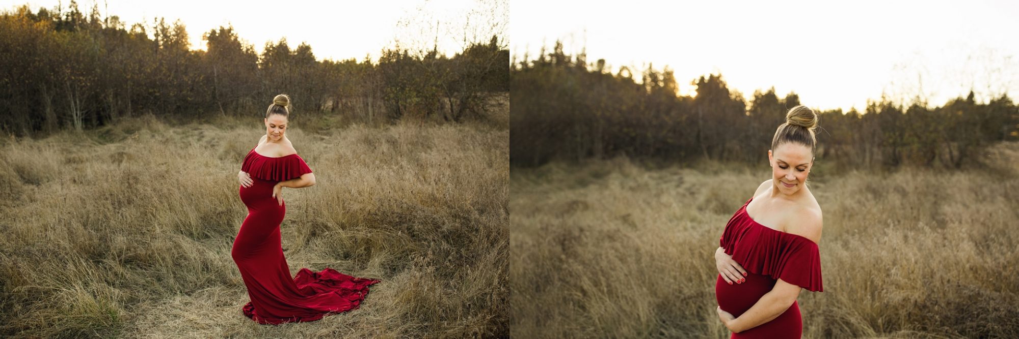 Seattle maternity photographer | Puyallup sunset maternity session