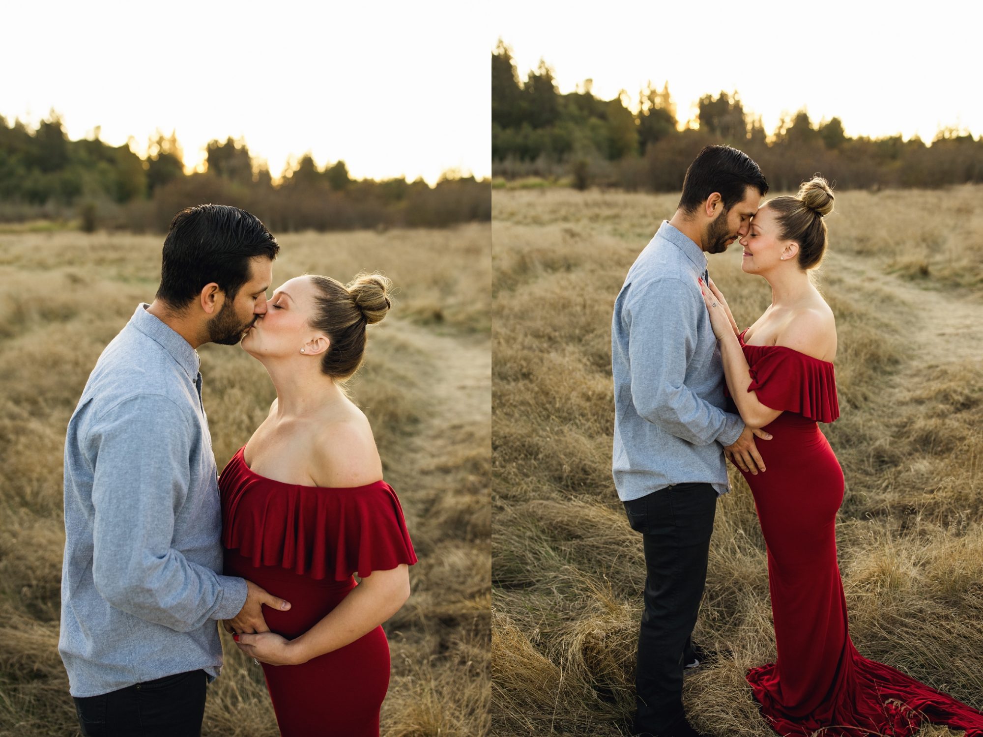 Seattle maternity photographer | Puyallup sunset maternity session