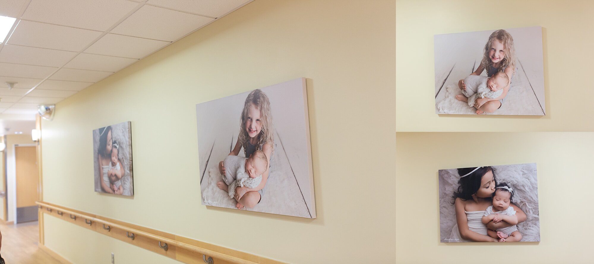 tacoma newborn photographer | good samaritan hospital display