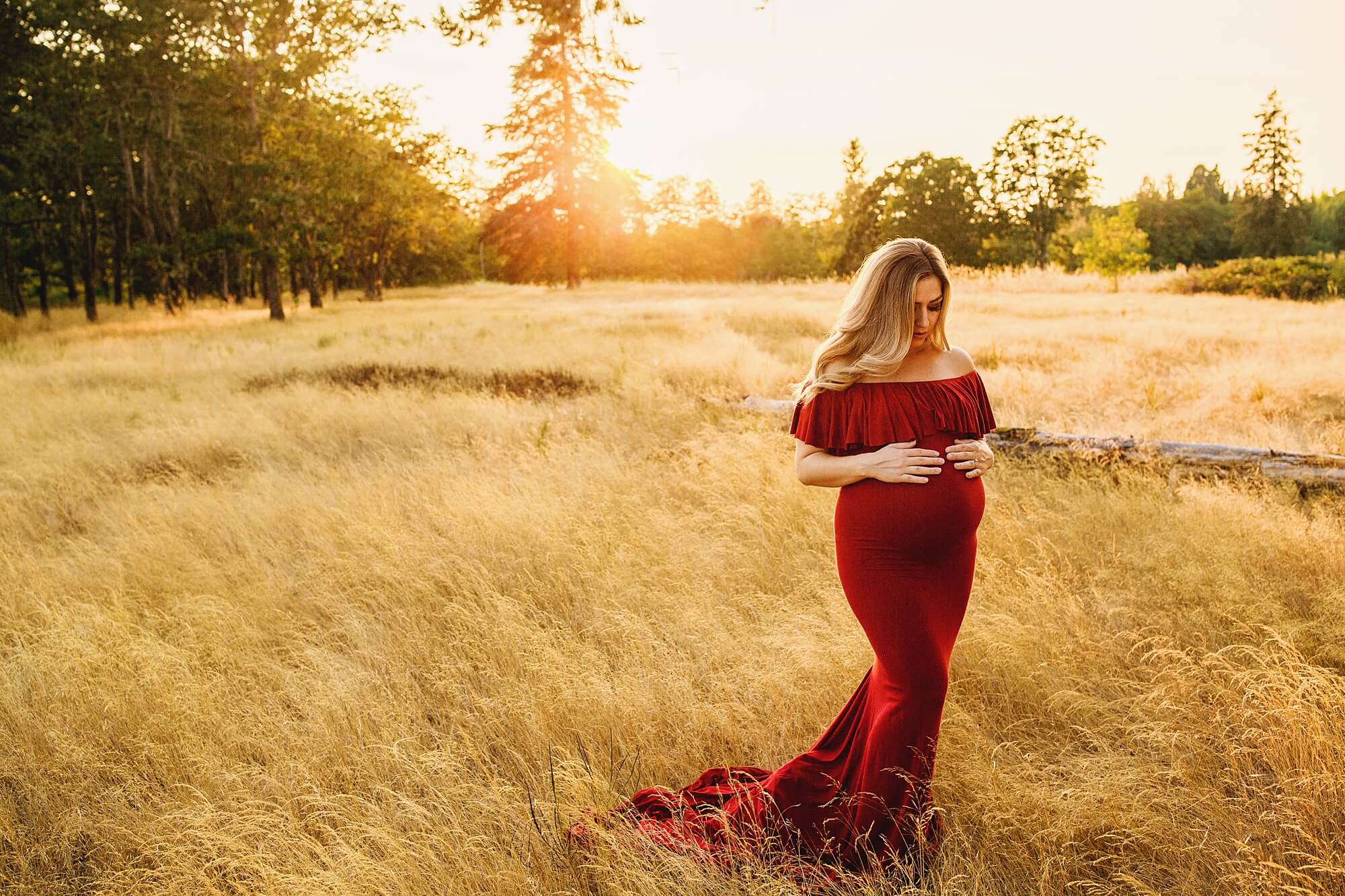 tacoma maternity photographer | sunset pregnancy session