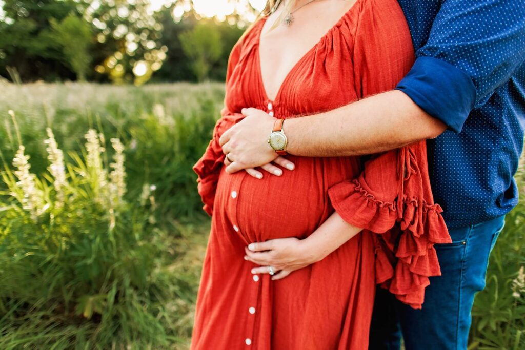 farm 12 lupine field maternity session in Puyallup