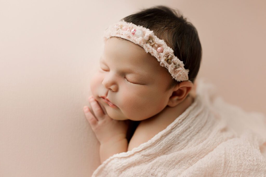 beautiful baby girl newborn photos in puyallup studio