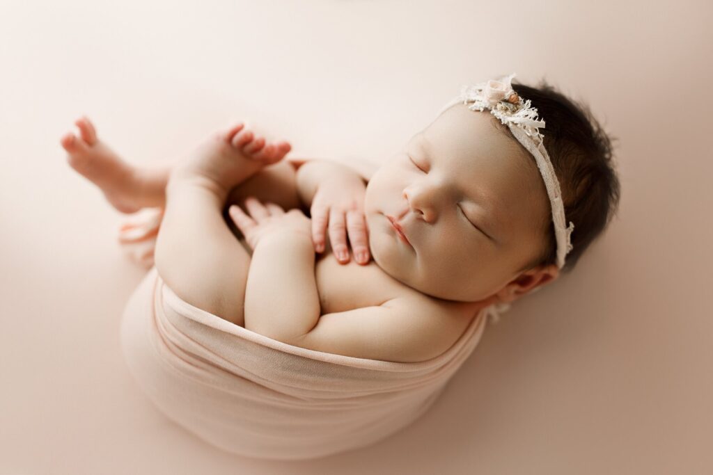 beautiful baby girl newborn photos in puyallup studio