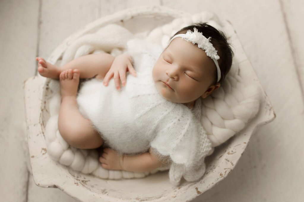 newborn baby girl neutral session