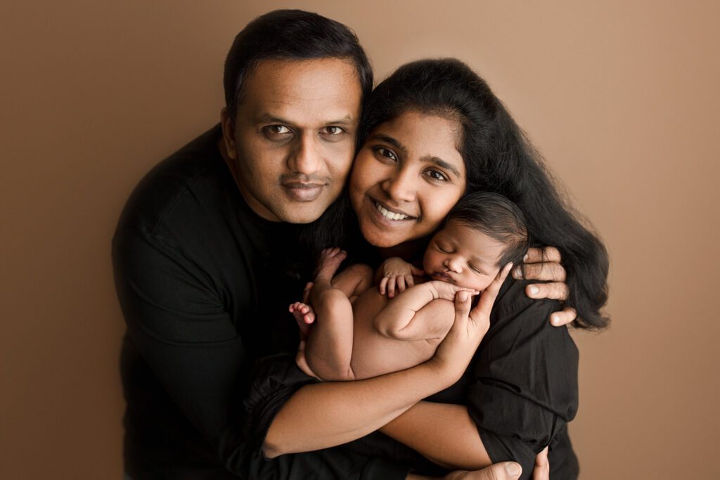 Indian family newborn photography session in puyallup wa studio