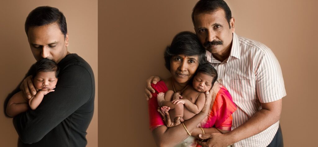 Indian family newborn photography session in puyallup wa studio