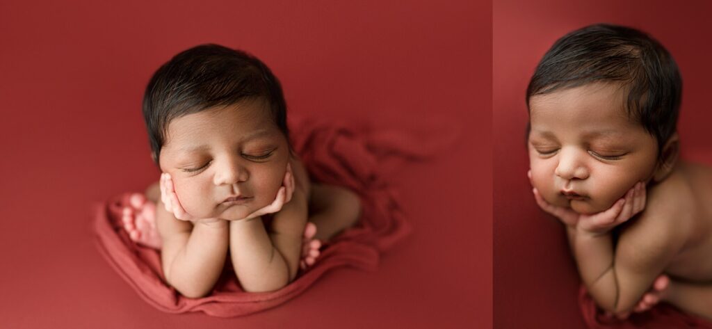 Indian family newborn photography session in puyallup wa studio