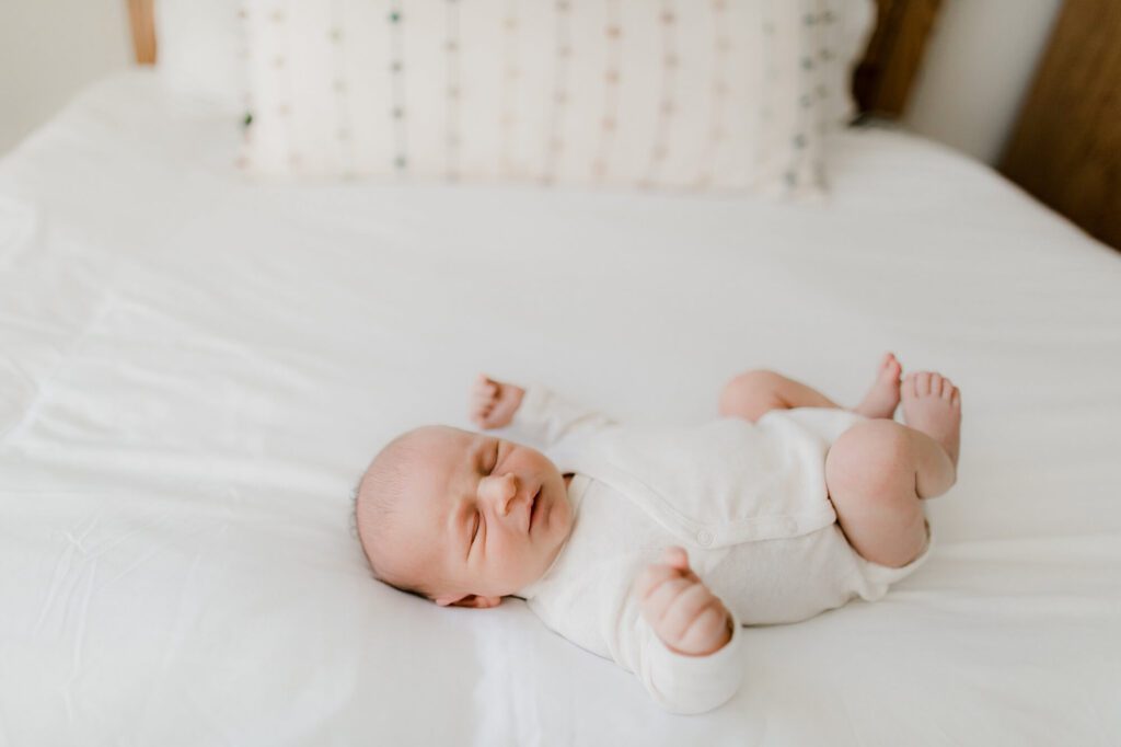 university place lifestyle newborn photographer with baby boy