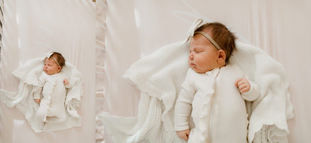 auburn family newborn in home lifestyle session with baby girl and dog