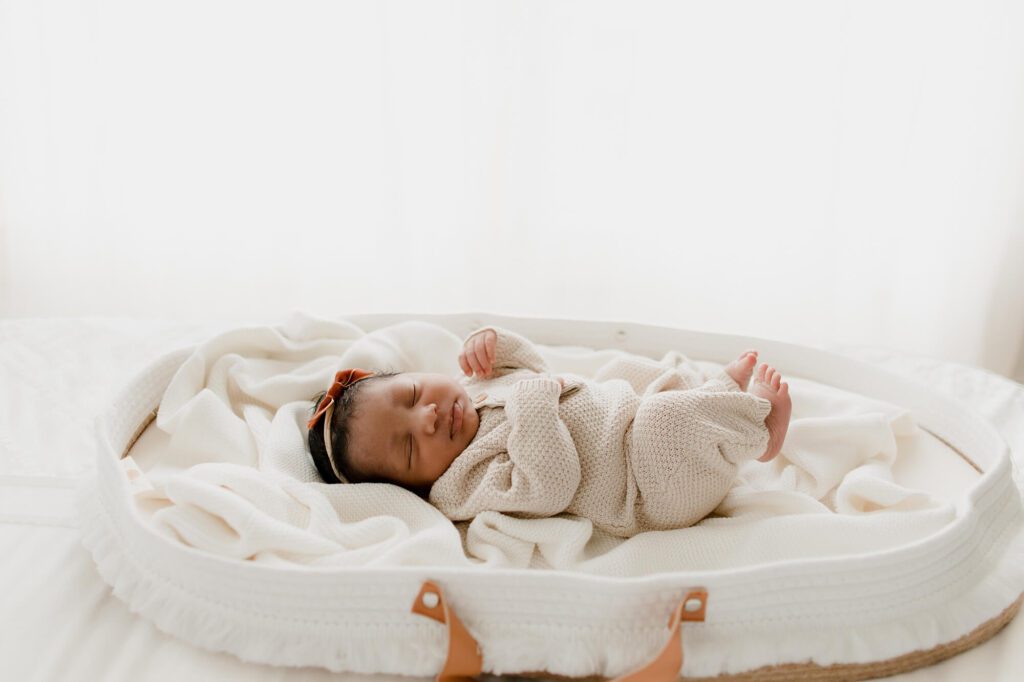 lifestyle newborn family photo session in Puyallup, WA at Christina Mae Photography studio