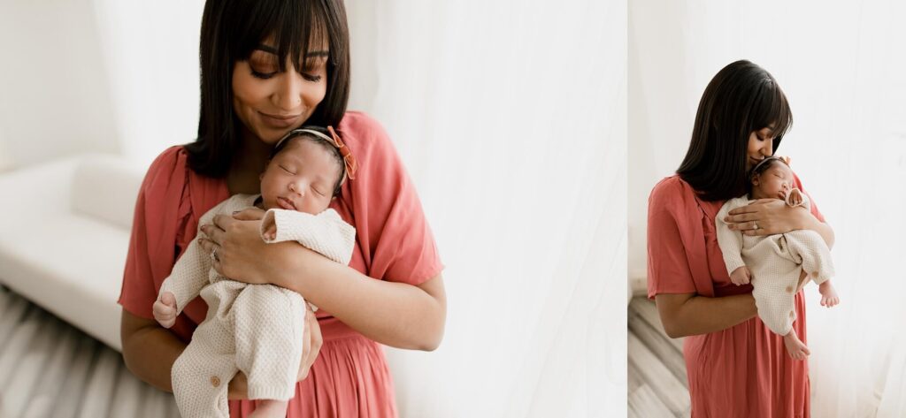 lifestyle newborn family photo session in Puyallup, WA at Christina Mae Photography studio