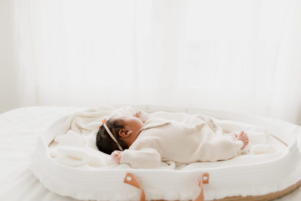 lifestyle newborn family photo session in Puyallup, WA at Christina Mae Photography studio