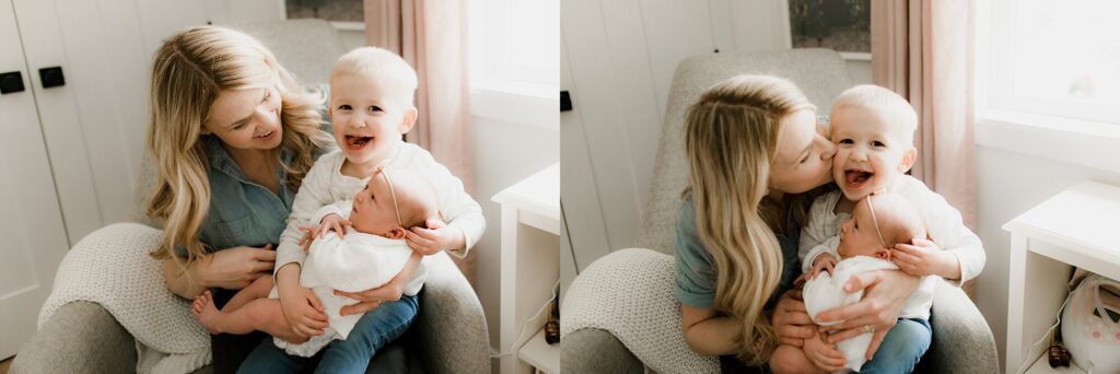 lifestyle newborn family photography session in Snoqualmie north bend washington