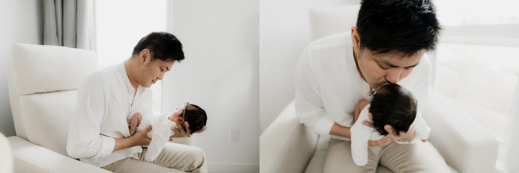 seattle lifestyle newborn family photographer with grandparents