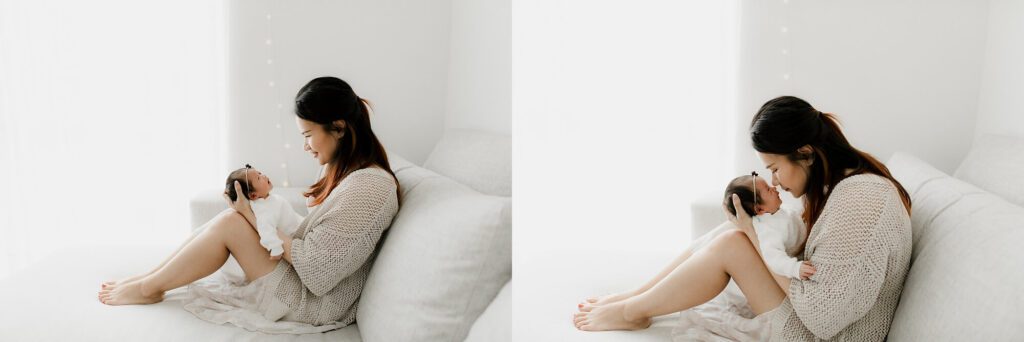 seattle lifestyle newborn family photographer with grandparents