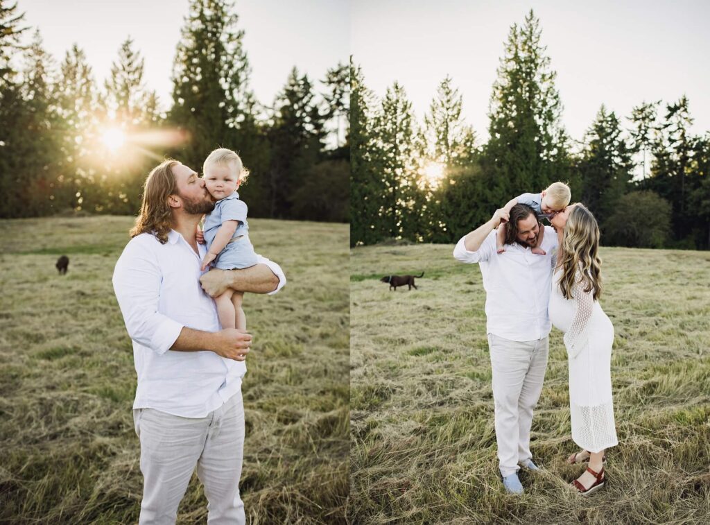 family maternity session clark lake kent wa