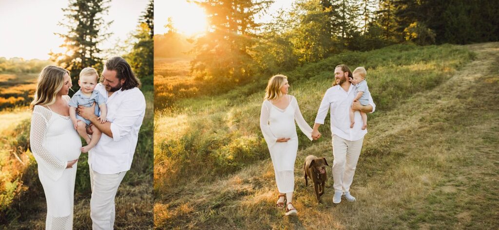 family maternity session clark lake kent wa