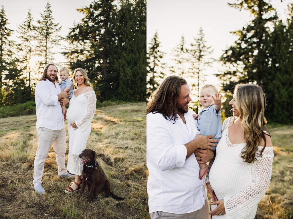 family maternity session clark lake kent wa
