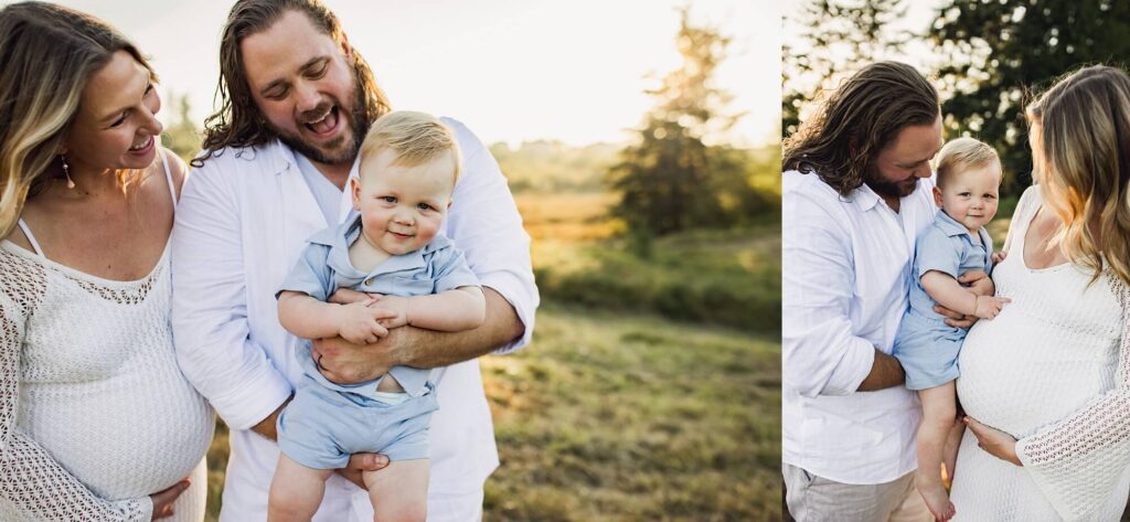 family maternity session clark lake kent wa
