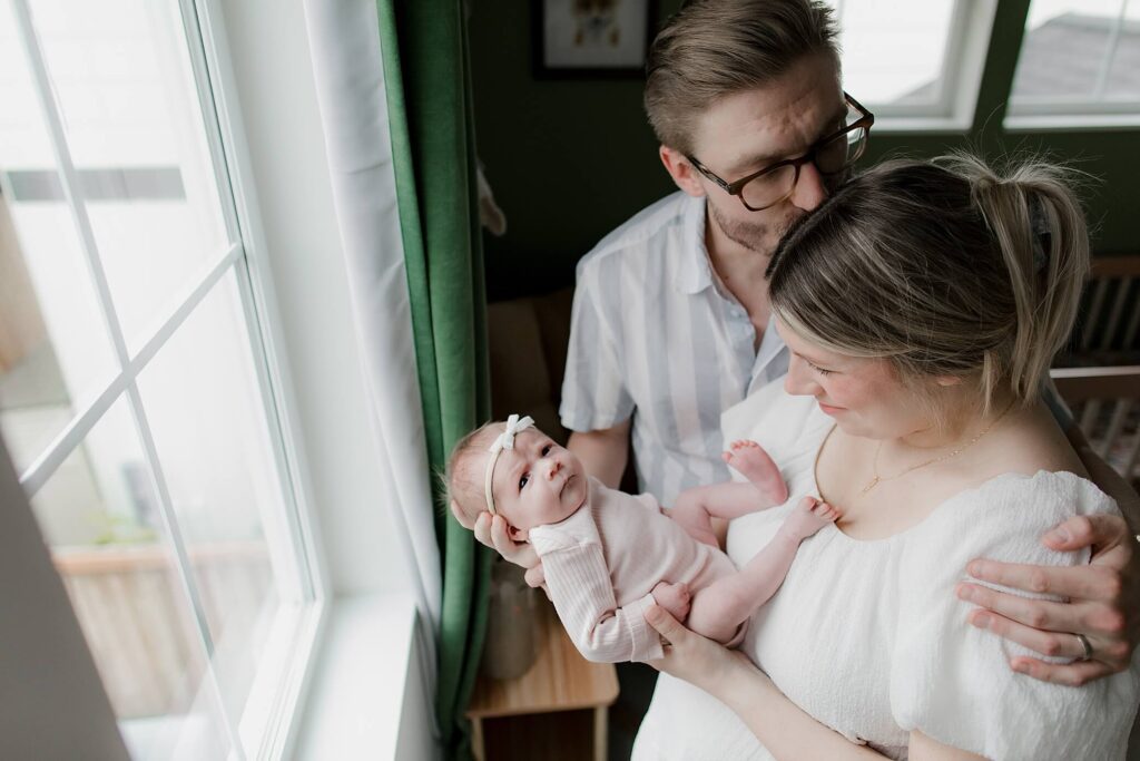 lifestyle newborn photography in seattle home