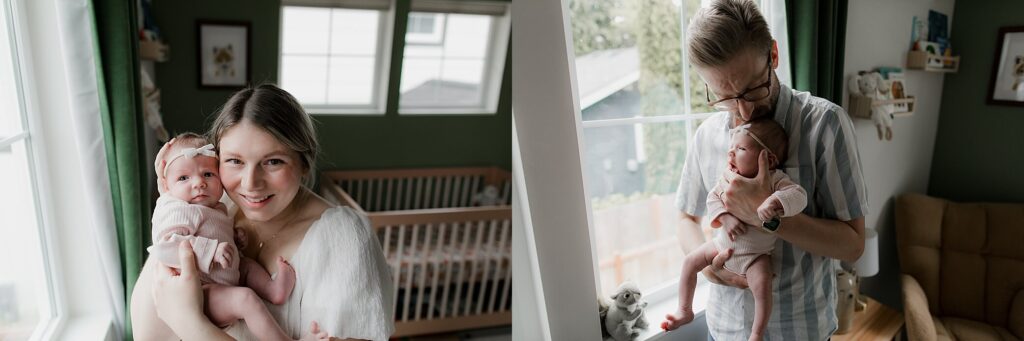 lifestyle newborn photography in seattle home