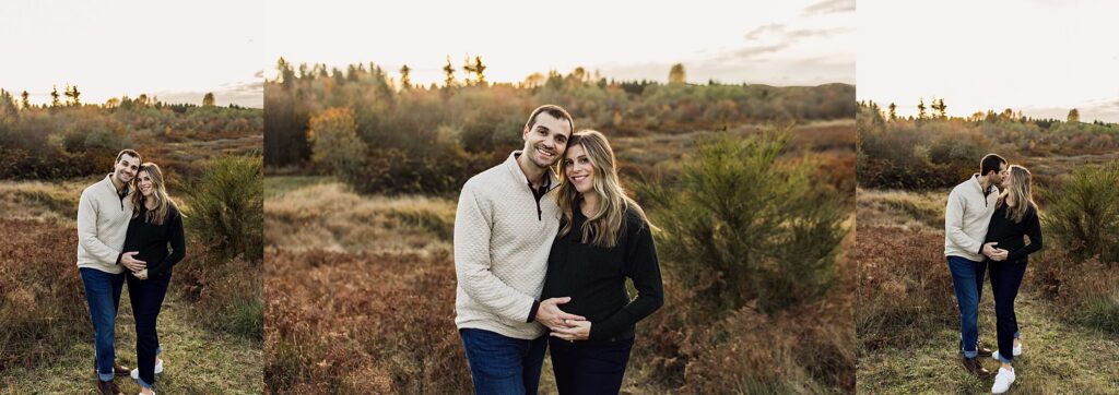 sunset maternity session seattle