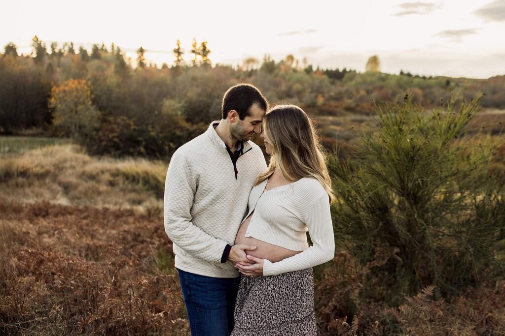 seattle sunset maternity session