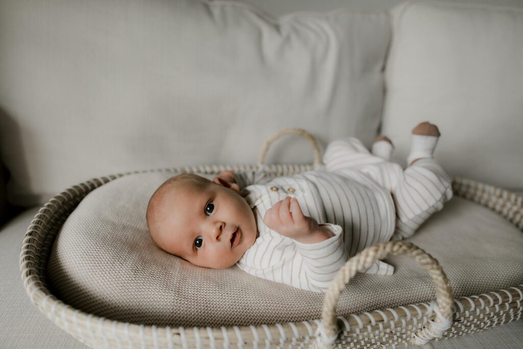natural newborn photography Seattle baby portrait in home lifestyle session