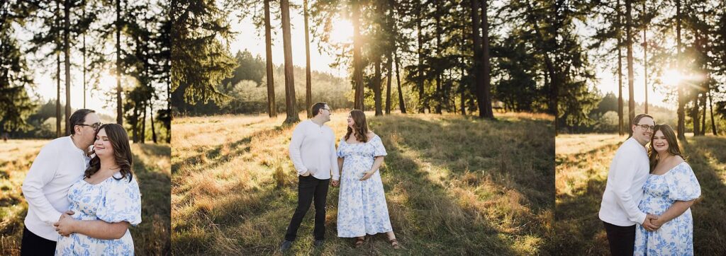 maternity photography session in Tacoma with natural light and natural posing